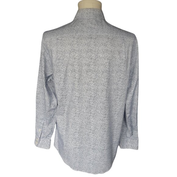 Ben Sherman SZ 15 Cotton Men's Black & White Stripe w/Print Button Up Shirt - Picture 2 of 12